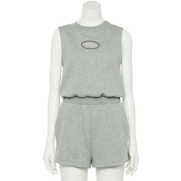 Women's Gray Nike Varsity Romper Shorts Tank Set One piece size 2XL Sports - Picture 1 of 10